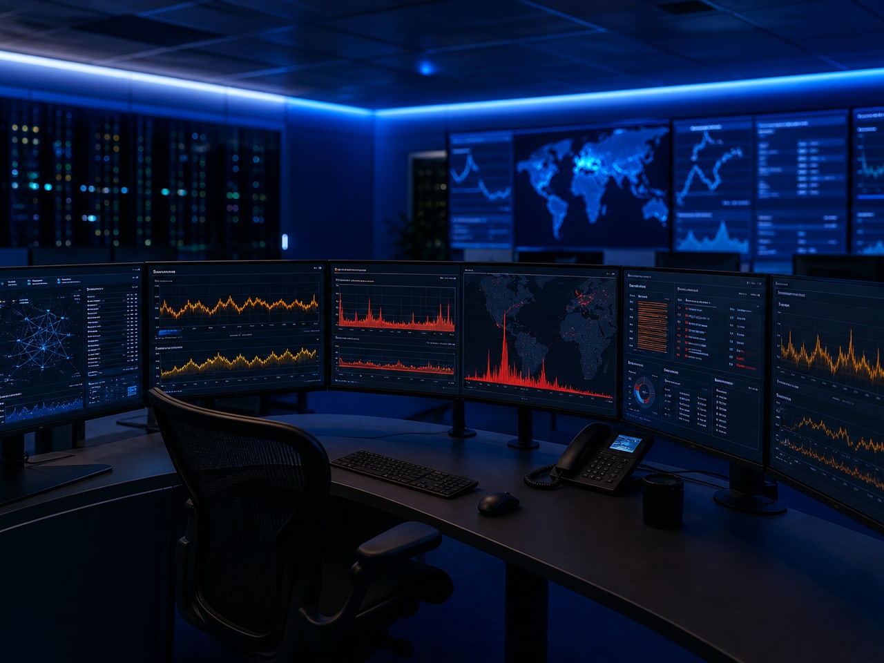 DDoS koruması ve ağ güvenlik altyapısı operasyon odası